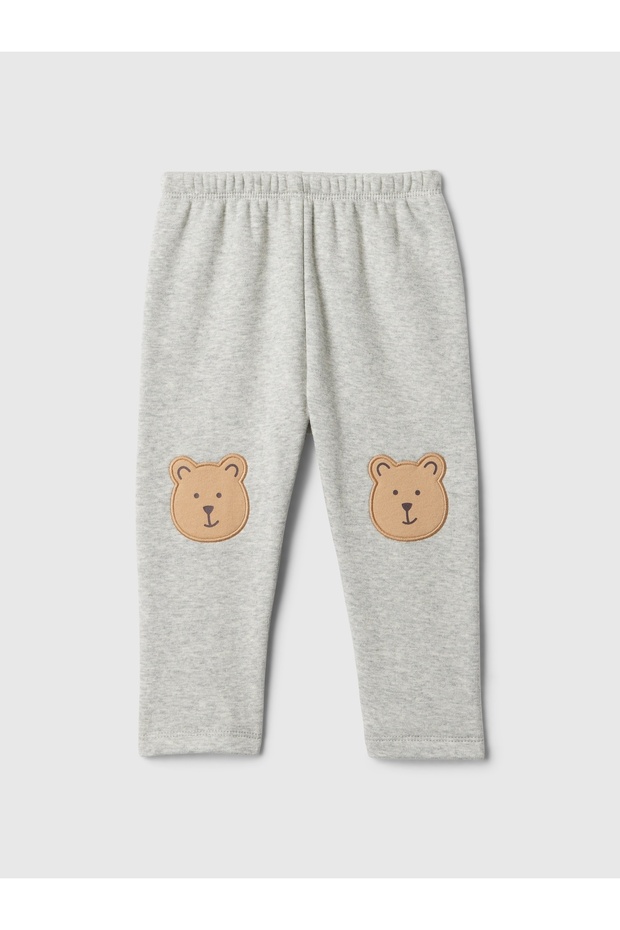Bebek Gri Brannan Bear Grafikli Pull-On Fleece Eşofman Altı - 1