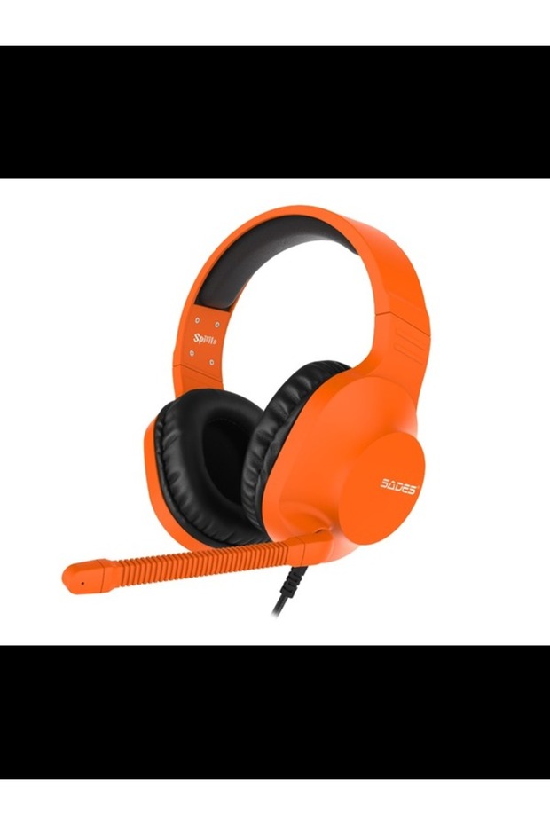 سماعة ألعاب (SA-721-ORANGE) الأرواح: 3.5 مم، PS4/PS5/Xbox/Switch/PC، برتقالي.