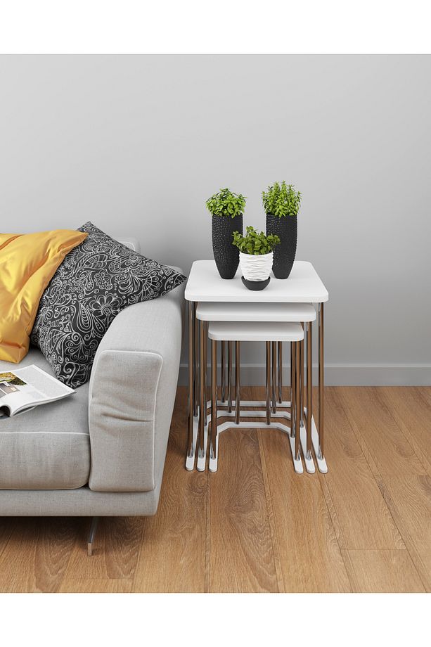 Erciyes 3 lü zigon sehpa mdf - 2