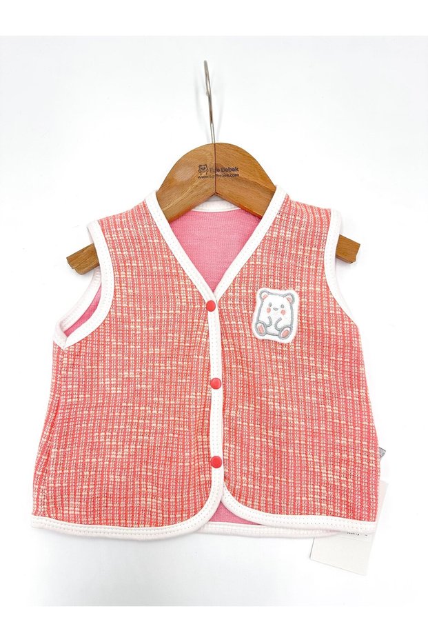 New Born Baby Knitted Vest Baby Vest with Bear Accessory