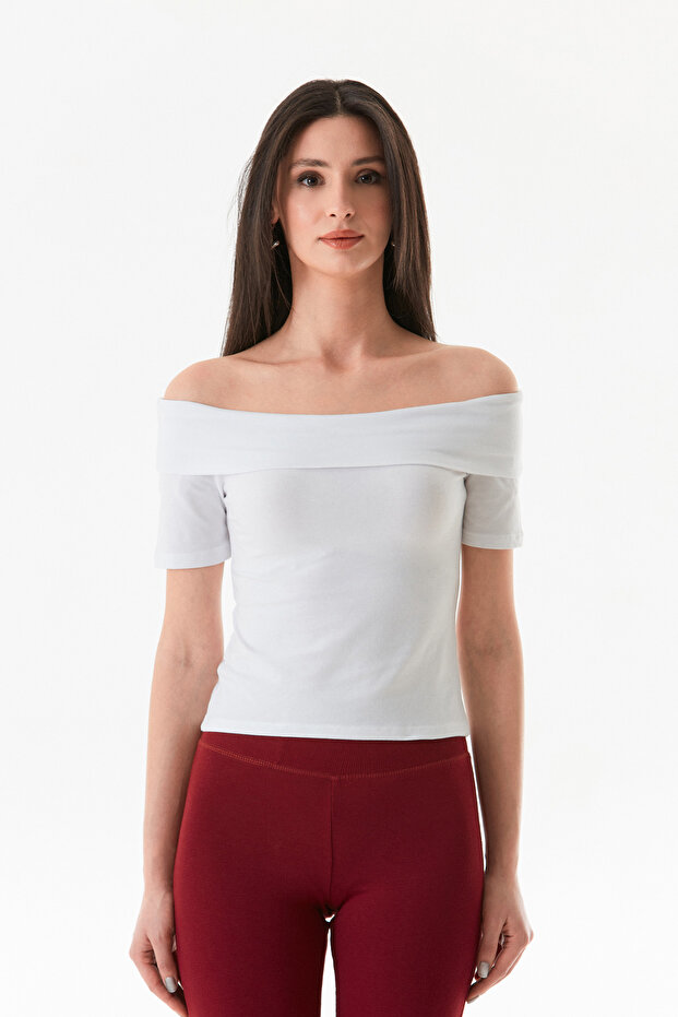 Basic Madonna Yaka Bluz - 8