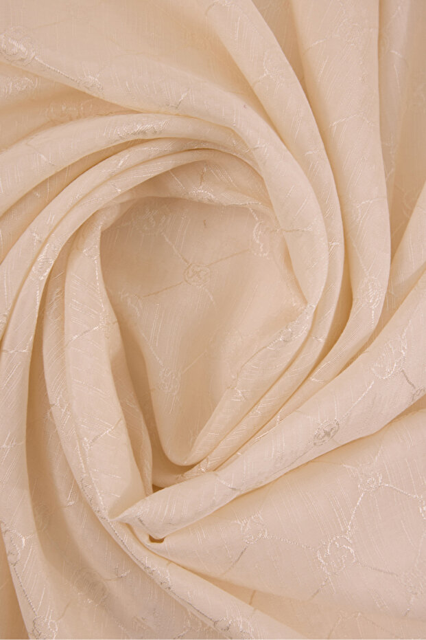 Ekru 90x90 Koza Eşarp - 3