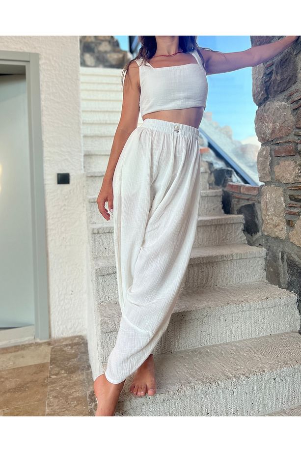 Bohem Baggy Şalvar Pantolon - 4