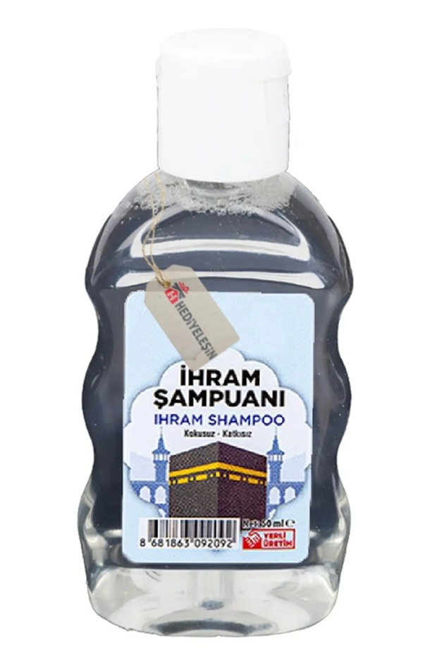 İhram Temizlik Seti, 3'lü Set, İhram Sabunu, İhram Şampuanı, Zeytinyağlı Katı Sabun - 1 SET - 4