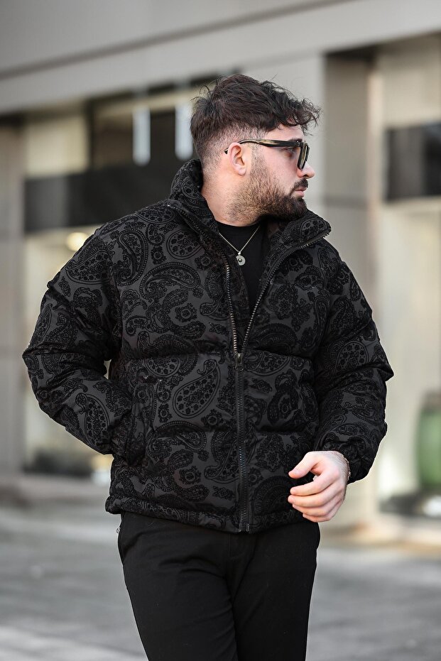 Men's Patterned Winter Inflatable Coat - 3