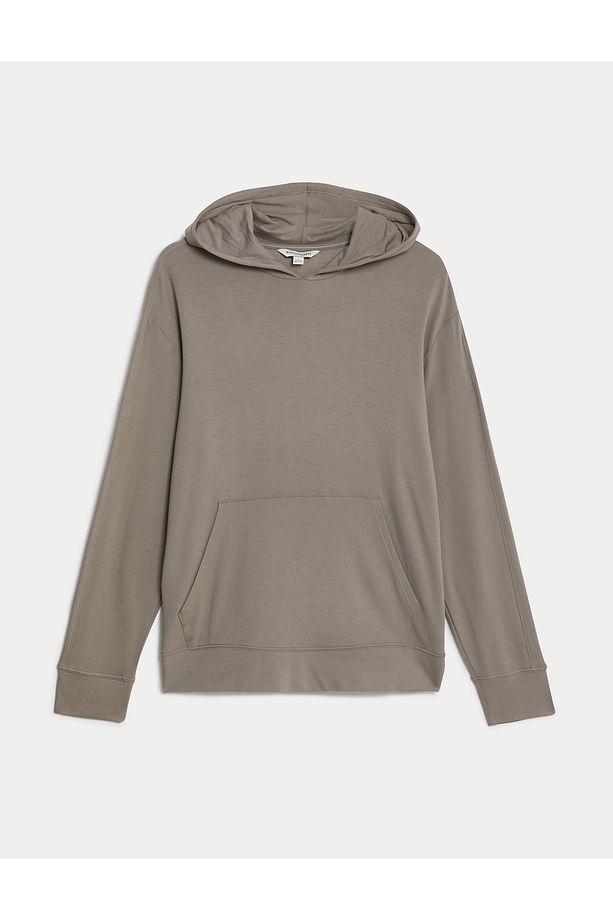 Yumuşak Dokulu Kapüşonlu Pijama Üstü - 1