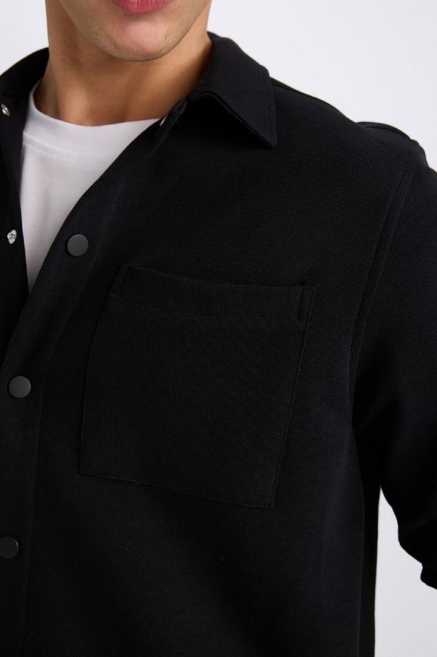 Regular Fit Uzun Kollu Çıtçıtlı Gömlek Ceket D8876ax25sp - 5
