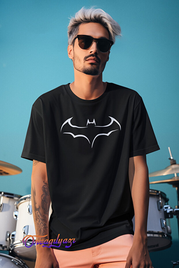 Bat Printed Oversize T-Shirt