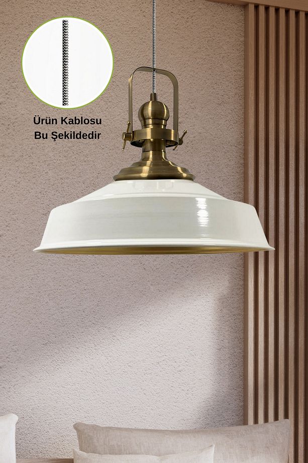 Asaletli Ütü Kablo Tekli Avize Eskitme Başlık Retro Sarkıt Lamba Okul Kuaför Salon Avizeleri - 1