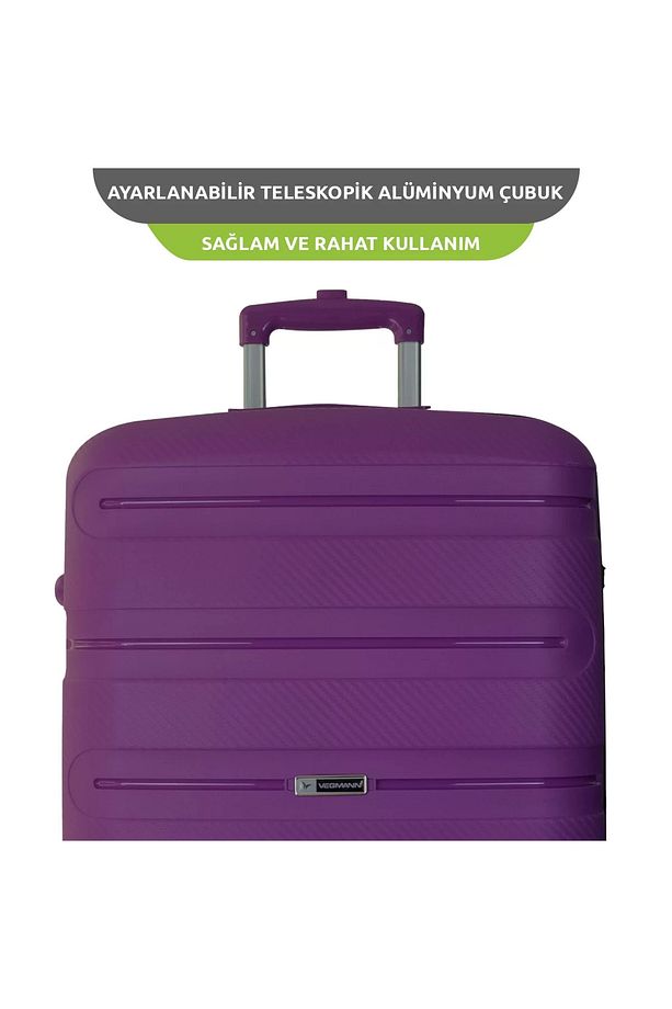 Polipropilen (PP) Atlas Violet Kabin Boy Valiz - 3