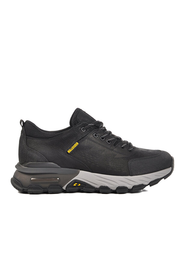 Black Nubuck Genuine Leather Men's Outdoor Shoes 250010 M