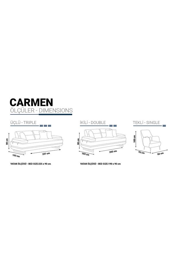 Carmen Koltuk Takımı 3+3+1 - 7