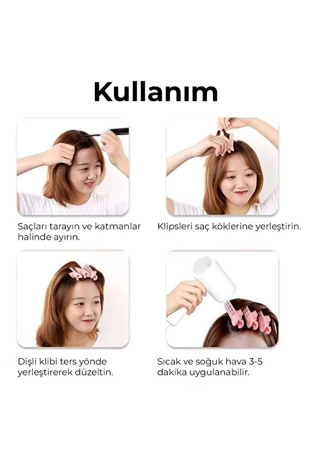 Klipsli Saç Bigudi Set - 7