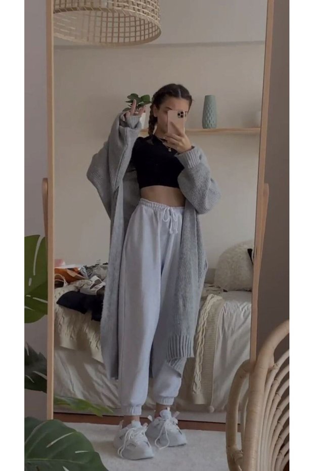 Gray Seasonal Jogger Pants for Women