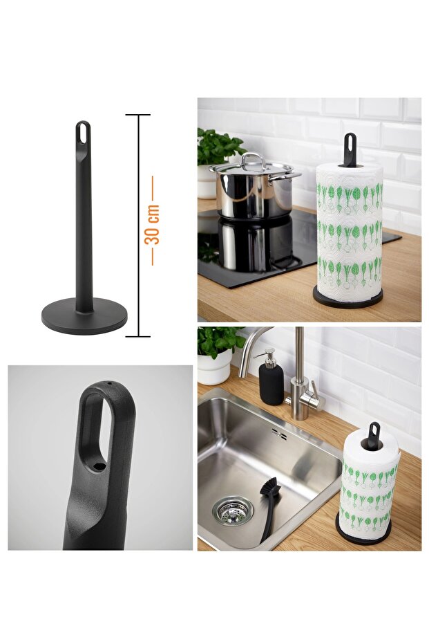 Familj Paper Towel Holder, Black, 30 cm