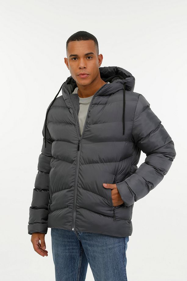 ML MARIO COAT 2SN541 3PR Antrasit Erkek Kısa Kaban - 5