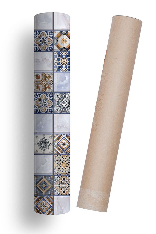 Mutfak Tezgah Arası Kendinden Yapışkanlı Folyo Kaplama Mozaik Desen 60cmx100cm - 7