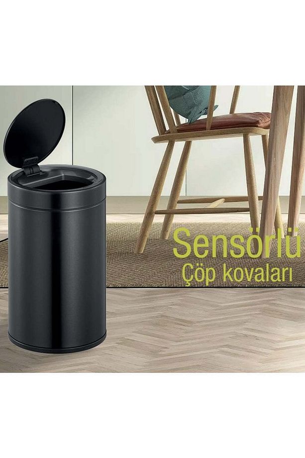 Sensörlü Çöp Kovası 6 Lt Siyah - 2