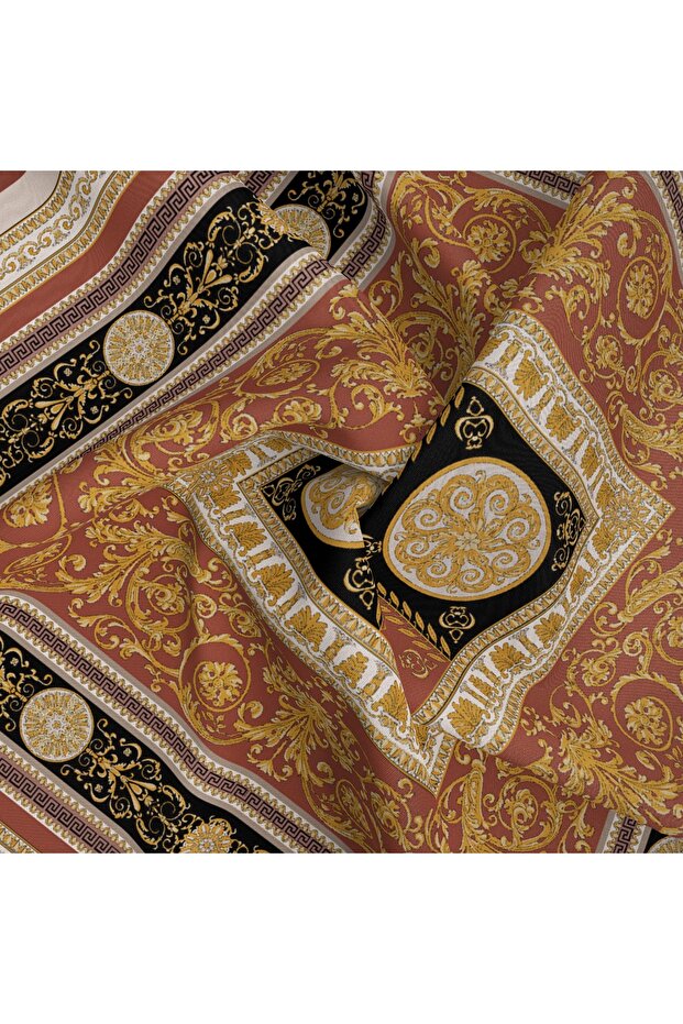 Ethnic Pattern Sparkling Crystal Scarf - 2