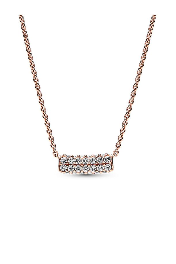 Timeless Çift Sıra Pavé Çubuklu Kolye - 1