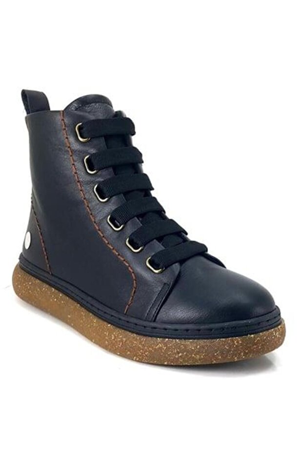 1970 Genuine Leather Casual Women's Boots-Black