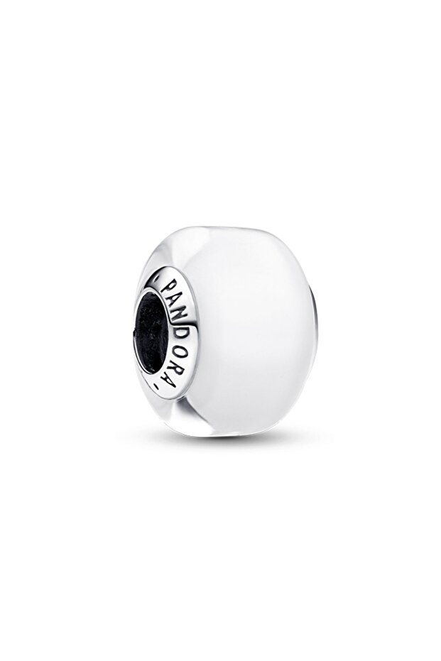 Beyaz Mini Murano Cam Charm - 1