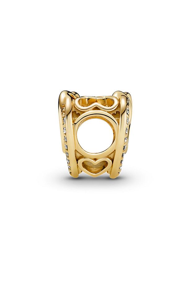 Işıltılı Iç Içe Geçmiş Kalpler Charm - 2
