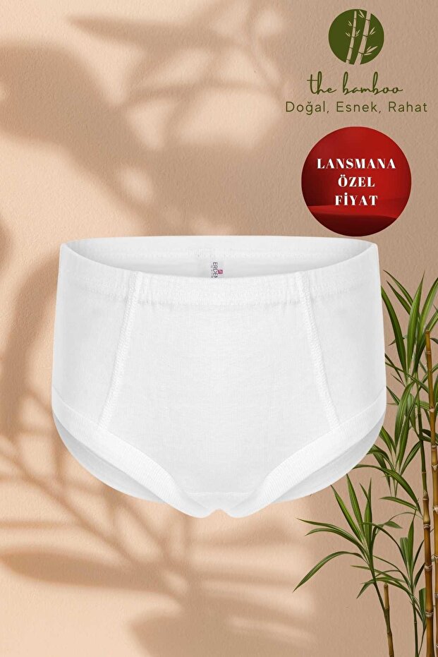 Weweus White Male Child Super Thin Natural Bamboo Luxury Panties 3331