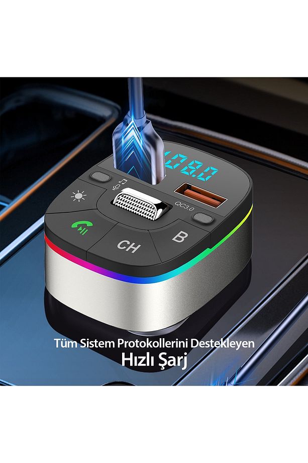 Bluetooth USB3.0 Dijital FM Transmitter - 4