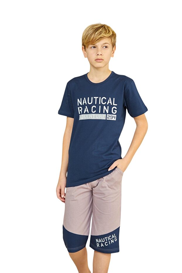 Boy's Pajama Set 808 - Navy Blue