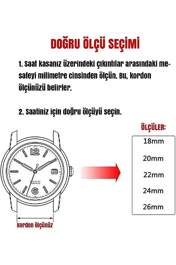 Greyzi Deri Fosil & Her Saate Uygun Saat Kordonu 24 mm kahve   (137 )Koyu mavi - 4