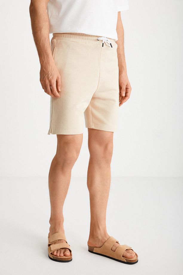 UNCERTAIN Erkek Comfort Fit Bej Şort & Bermuda - 2