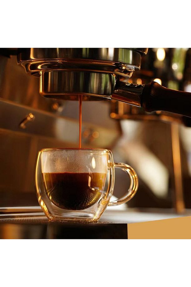 Bambu Tabaklı Çift Cidarlı Türk Kahvesi Fincanı 3 Adet - 3