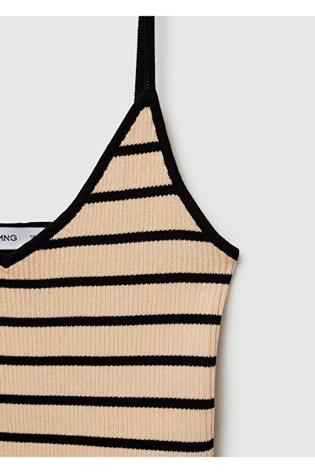 İnce askılı ribana bluz - 6