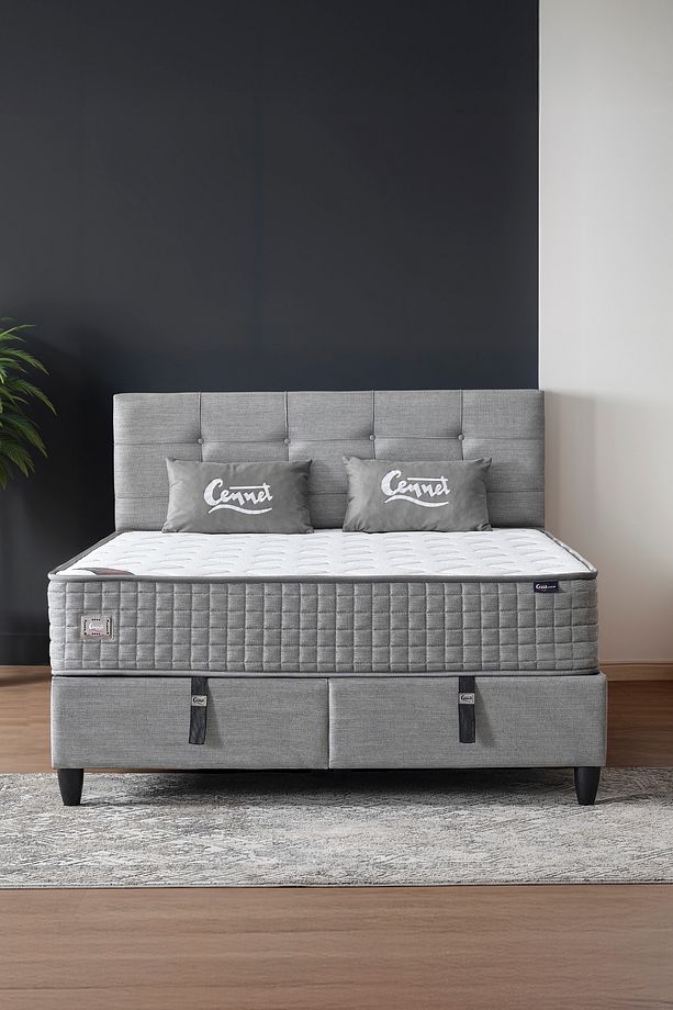 AE-7809 Mimoza Çift Kişilik Yatak Özel Paket Yaylı, Full Ortopedik, Antibakteriyel Kumaş - 1