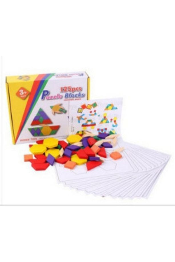 avnr Parça Ahşap Eğitici Tangram Puzzle Blok Seti rnva 1034239 - 2