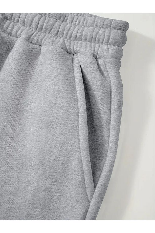 İkili Gri Siyah Eşofman Seti Paça Lastikli Jogger  ŞAH MODAfgfdg5 - 7