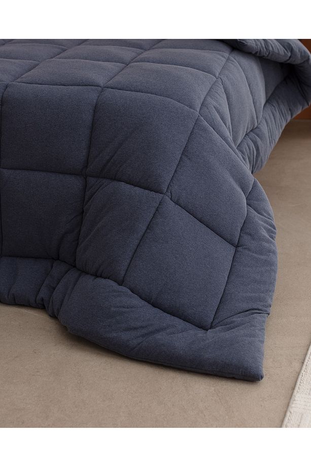 Bobigny Supersoft Tek Kişilik Comforter Set - Indigo - 4
