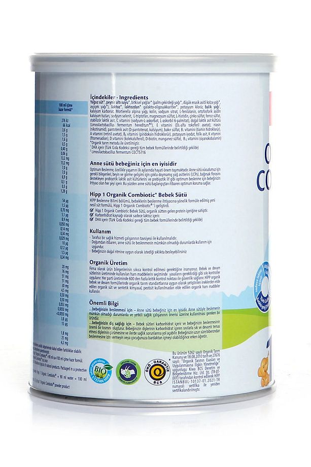 Organik Combiotic Bebek Sütü 350 gr 0-6 Ay 2 Numara, organik bebek devam sütü, devam sütü - 3