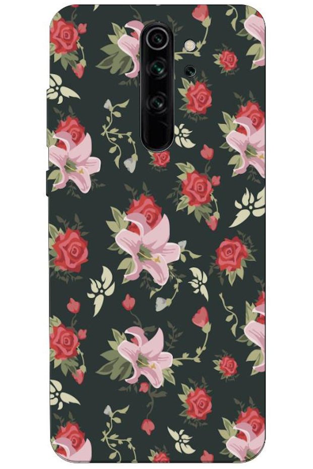 Xiaomi Redmi Note 8 Pro Compatible Case Spring Flowers 1 Silicone Case (Printed)