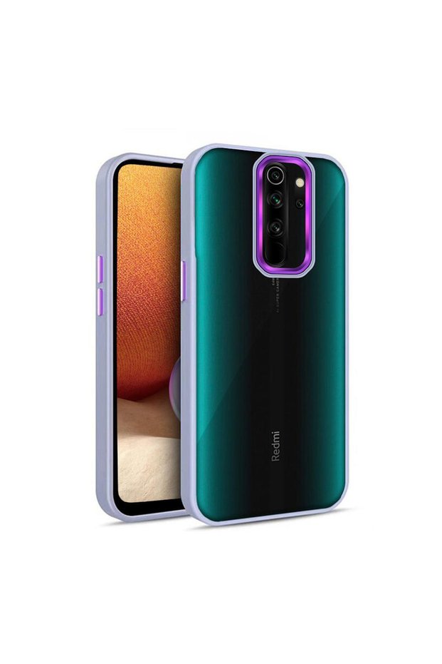 Xiaomi Redmi Note 8 Pro Compatible Case Guard Camera Protected Silicone Case Lilac