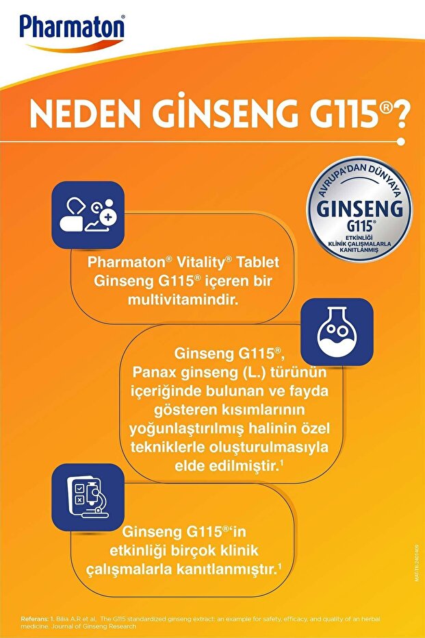 Vitality 30 Tablet - Ginseng G115, Multivitamin Ve Mineraller - 3