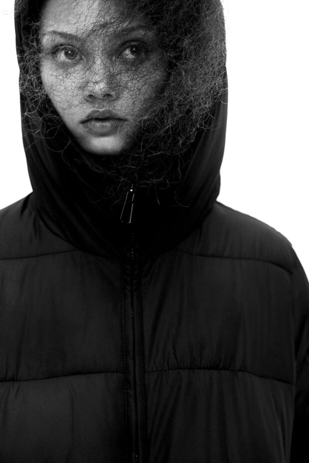 Kapüşonlu Pofuduk Ceket - 1