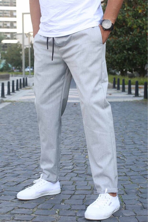 Gray Basic Jogger Trousers 5486 - 1