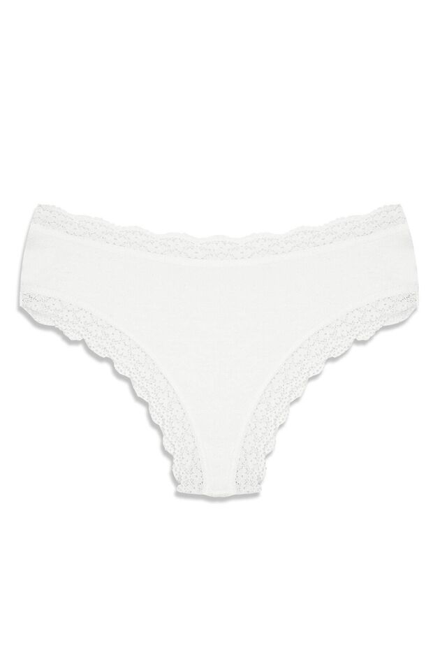 Kadın Soft Touch 3'lü Dantelli Viskon Külot - 6