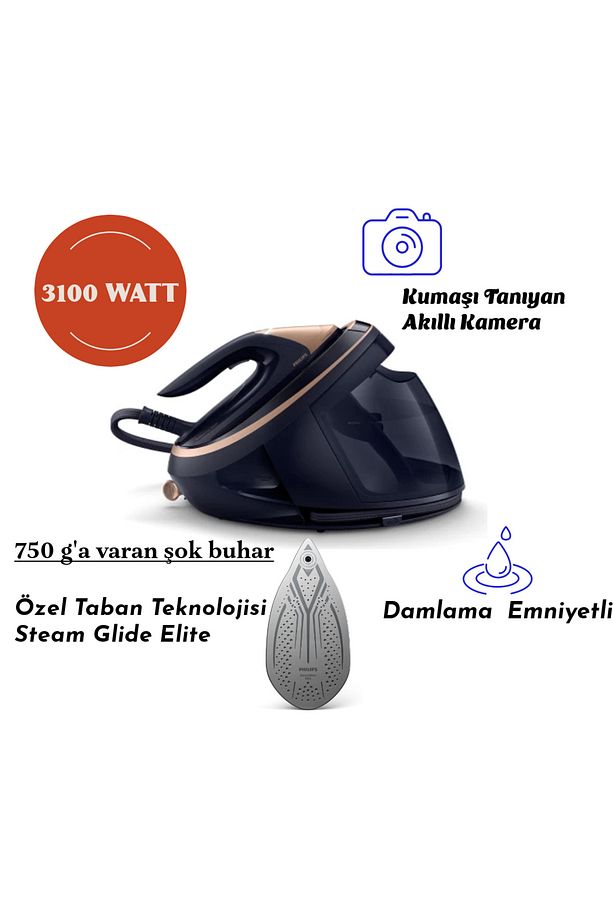 PHİLİPS Ultra mükemmel ötesi Perfect kameralı 3100W ütü +ütü masası hediye - 1