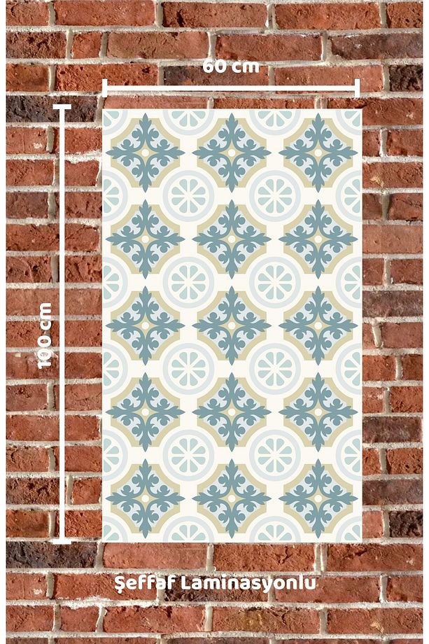 Retro Karo Desen Yer ve Duvar Kaplama Folyosu 60x100 cm - 2