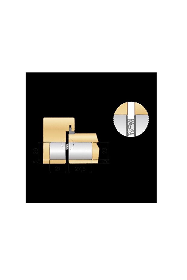 Gizli Ayarlı Gömme Kapı Menteşesi Eclıpse 3.2 Mat Krom - 6