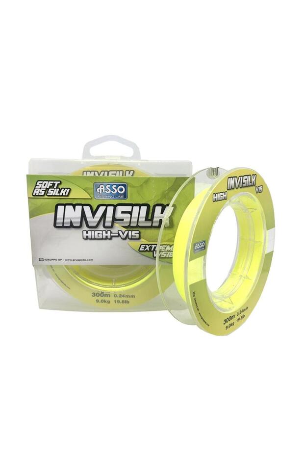 Invisilk Surf Casting 300Mt Monofilament Fishing Line A.Yellow-0.35 mm