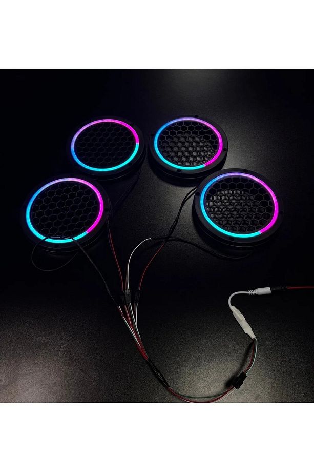Pixel Ledli 16cm Piksel Midrange Hoparlör Kapağı 4 Adet Animasyonlu Kumandalı - 3